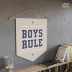 Boys Rule Pennant Flag