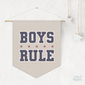 Boys Rule Pennant Flag with Stars