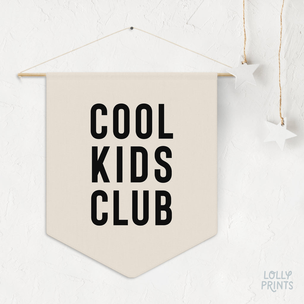 Cool Kids Club Pennant Flag – Boy Room Wall Decor