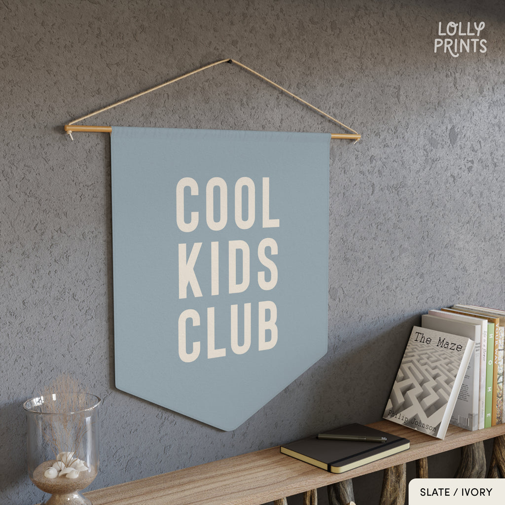 Cool Kids Club Pennant Flag – Boy Room Wall Decor
