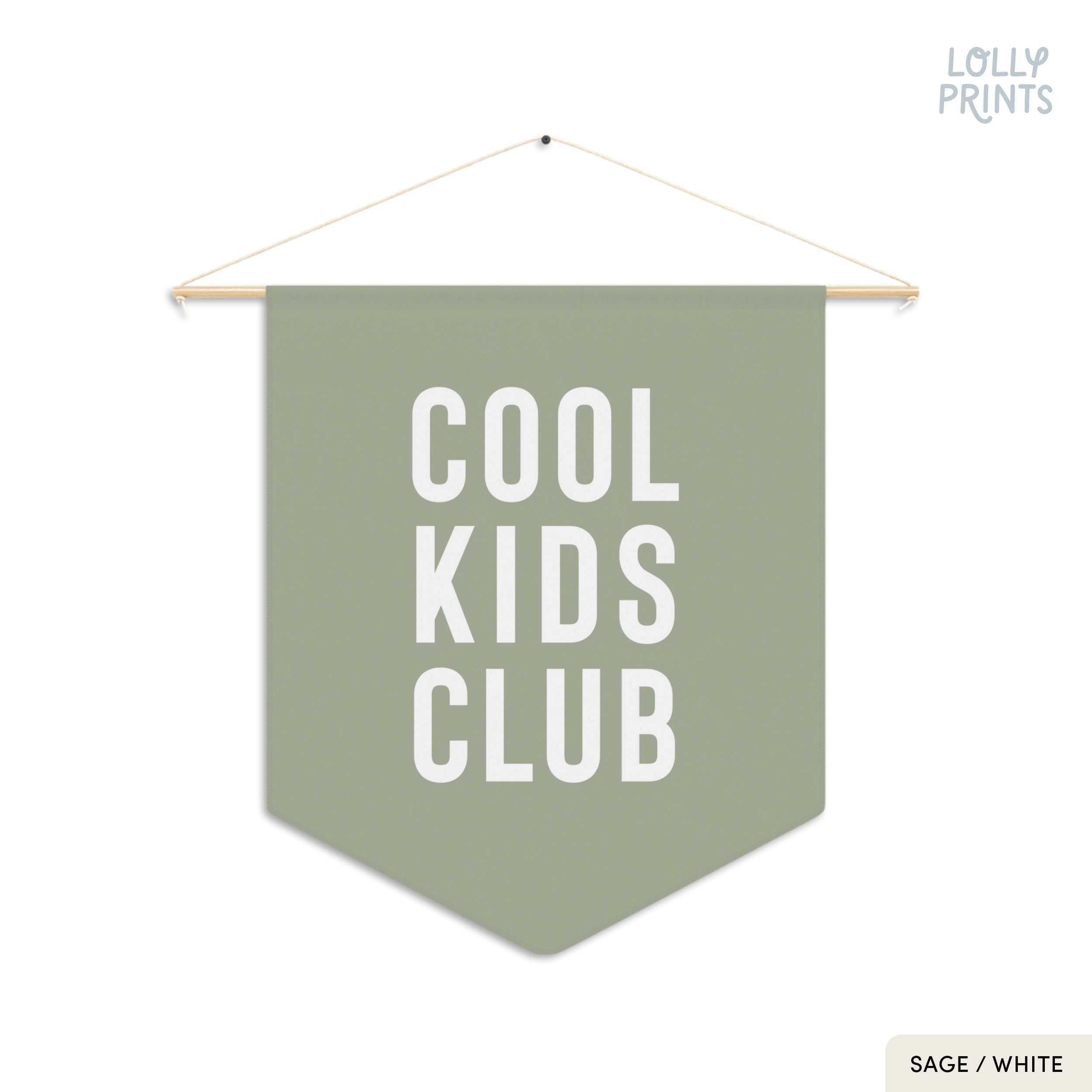 Cool Kids Club Pennant Flag – Boy Room Wall Decor
