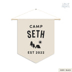 Personalized Custom Name Camp Pennant Flag