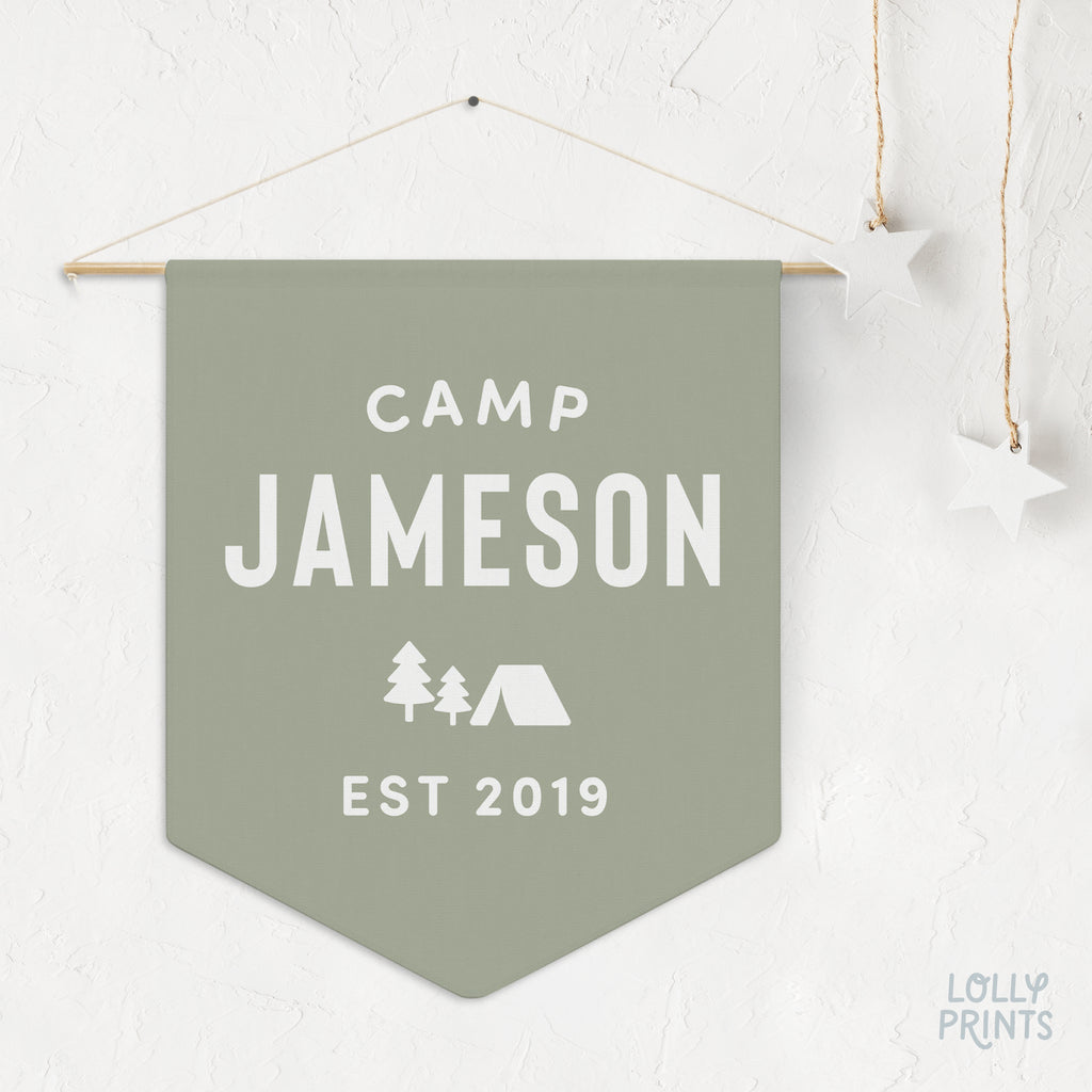 Personalized Custom Name Camp Pennant 2