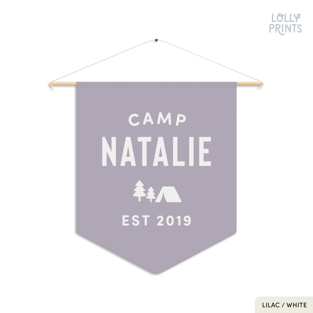 Personalized Custom Name Camp Pennant 2