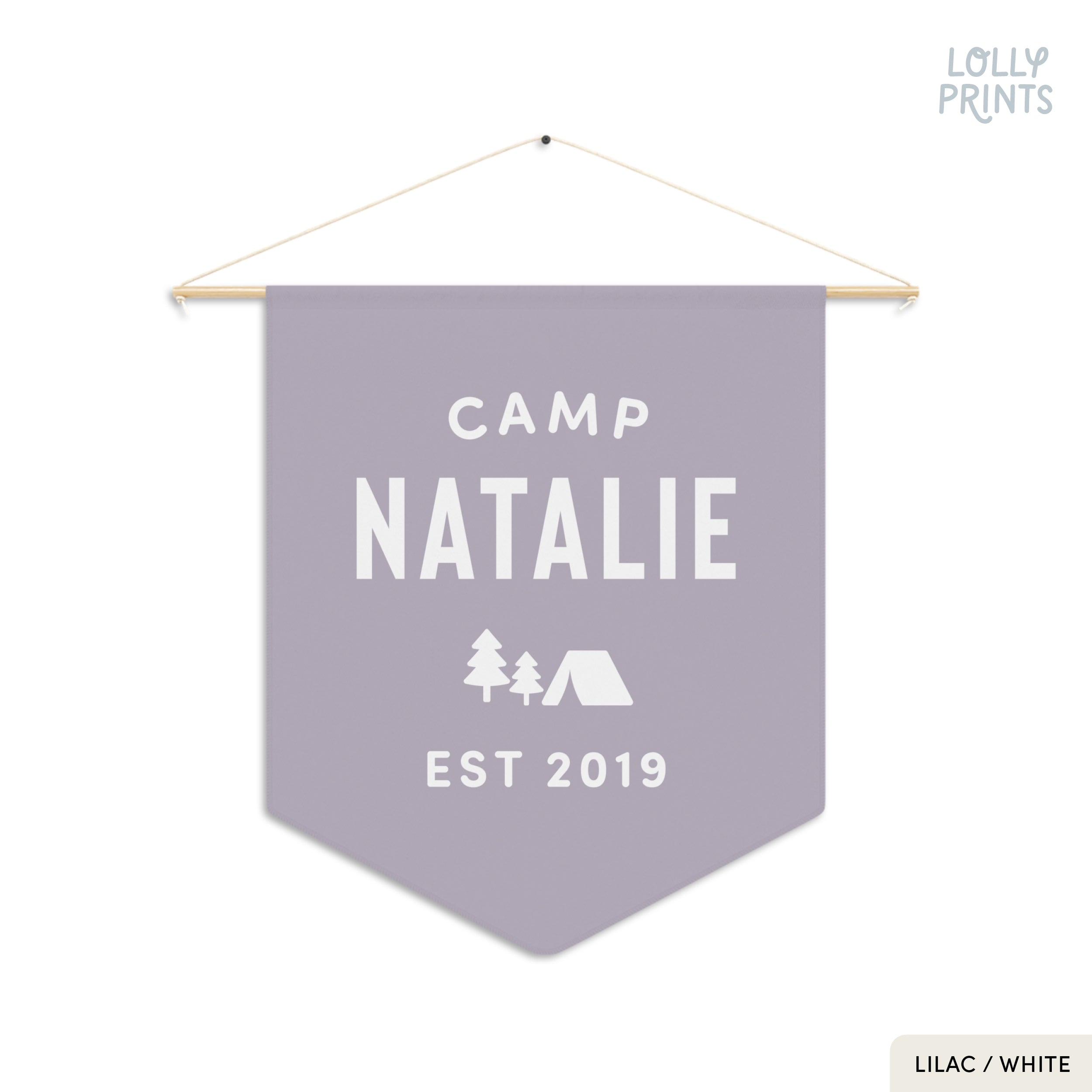 Personalized Custom Name Camp Pennant 2