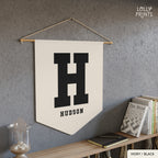 Personalized Custom Initial Name Pennant Banner – Kids Nursery Name Sign