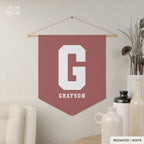 Personalized Custom Initial Name Pennant Banner – Kids Nursery Name Sign