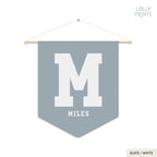 Personalized Custom Initial Name Pennant Banner – Kids Nursery Name Sign
