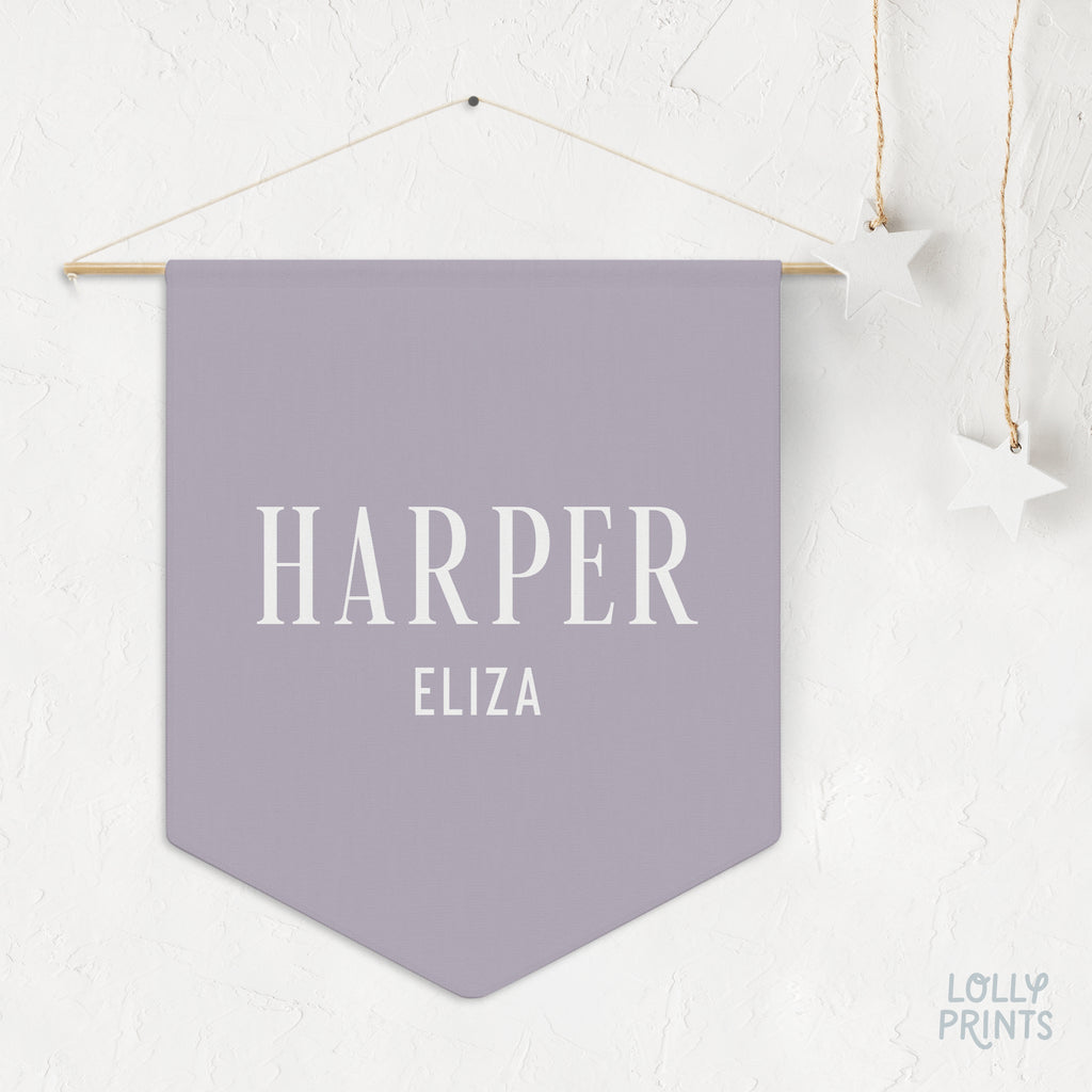 Personalized Custom Name Pennant Banner