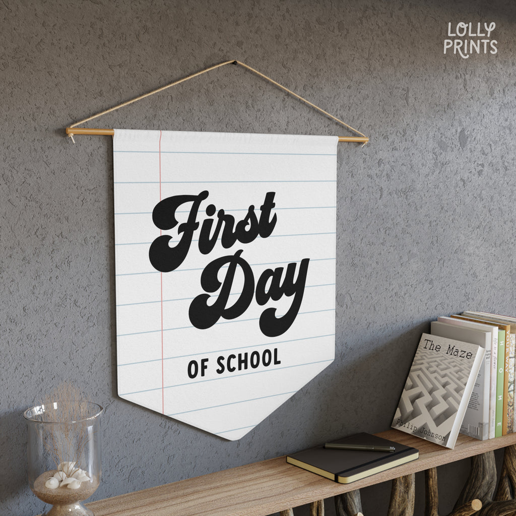 First Day School Notebook Pennant