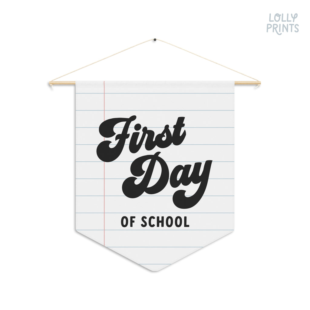 First Day School Notebook Pennant