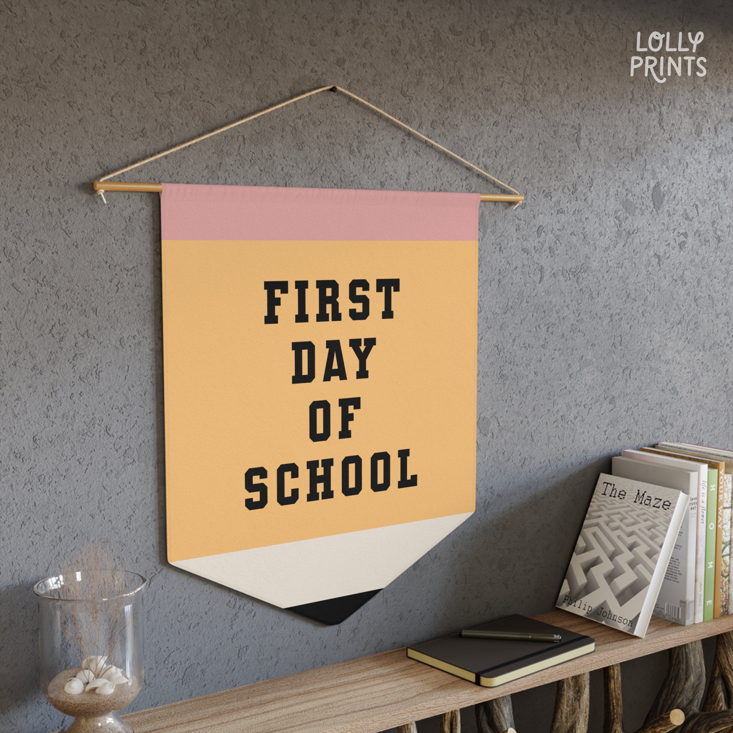 First Day School Pencil Pennant