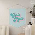 Girls Rule Pennant Retro Pink