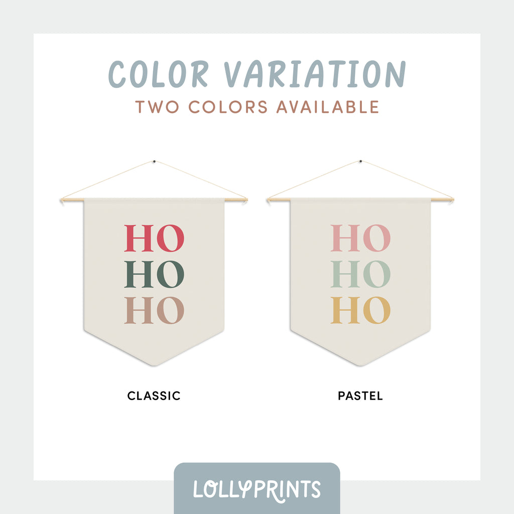 Ho Ho Ho Holiday Decor Pennant – Classic