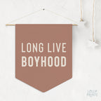 Long Live Boyhood Pennant Flag – Boy Room Wall Decor