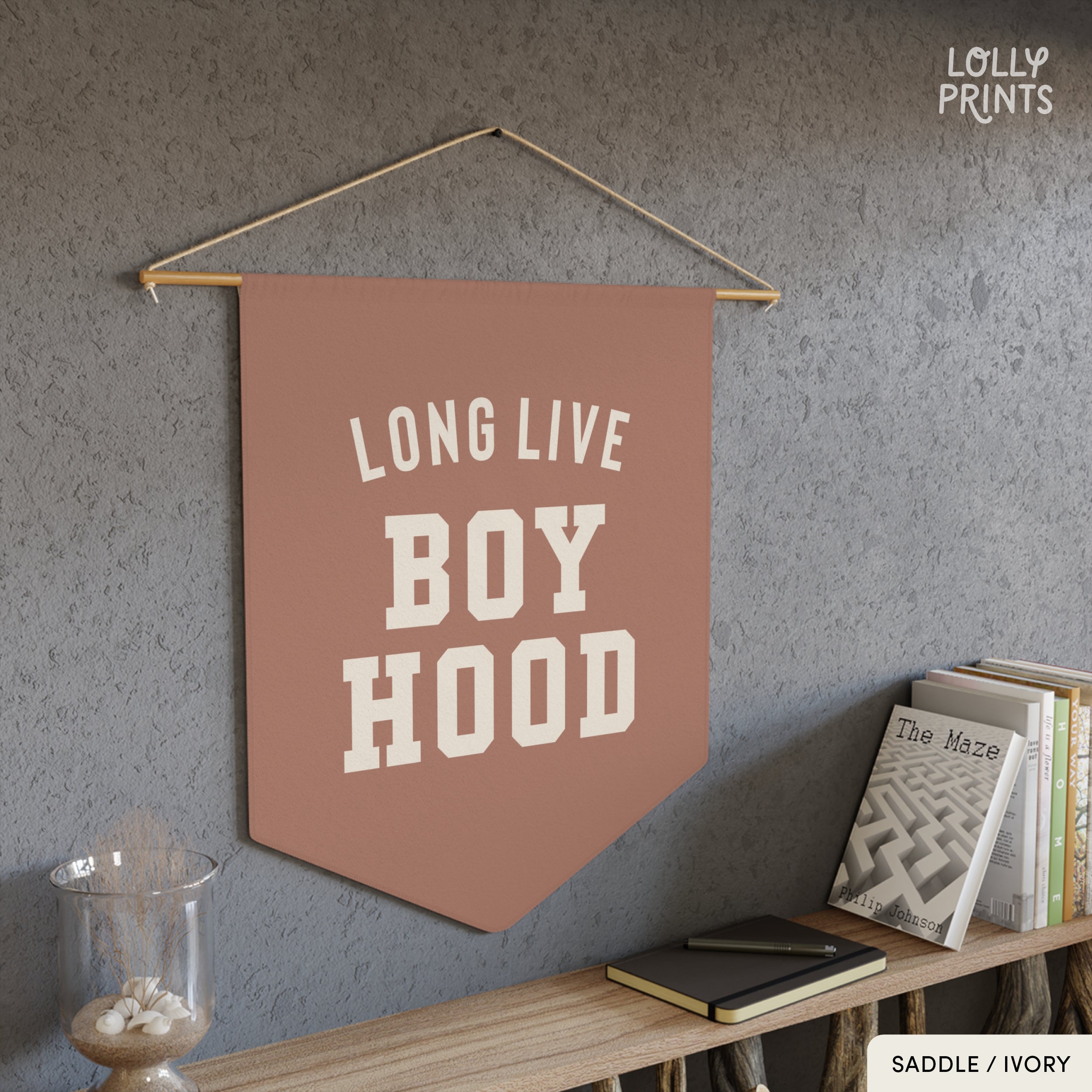 Long Live Boyhood 2 Pennant Flag – Boy Room Wall Decor