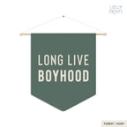 Long Live Boyhood Pennant Flag – Boy Room Wall Decor