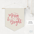 Merry and Bright Holiday Decor Pennant