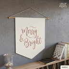Merry and Bright Holiday Decor Pennant