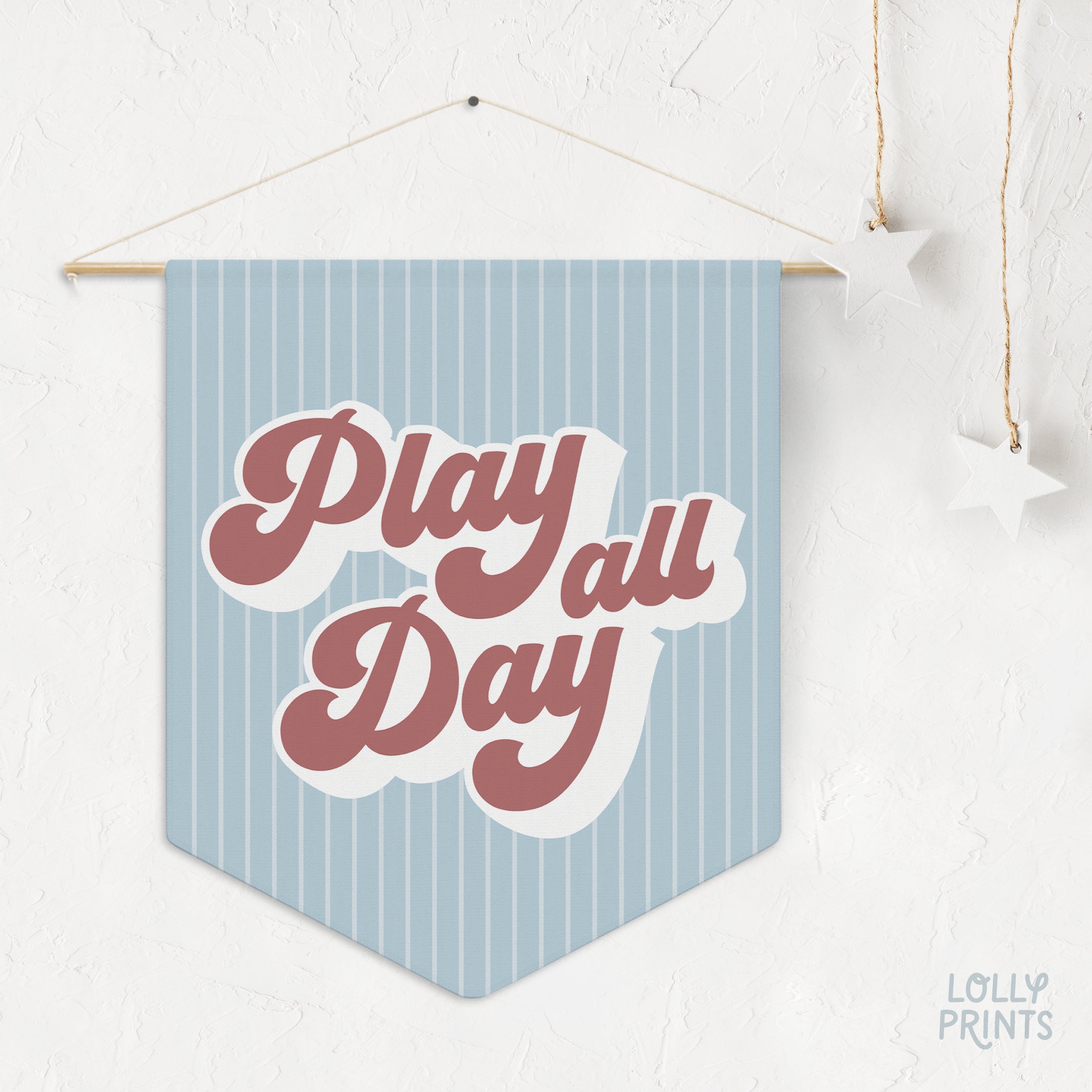 Play All Day Baseball Pennant