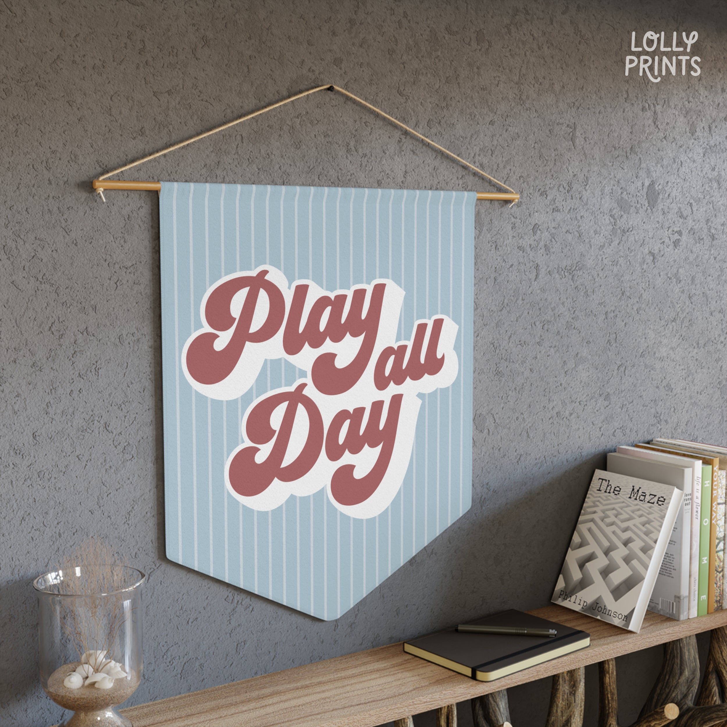 Play All Day Baseball Pennant