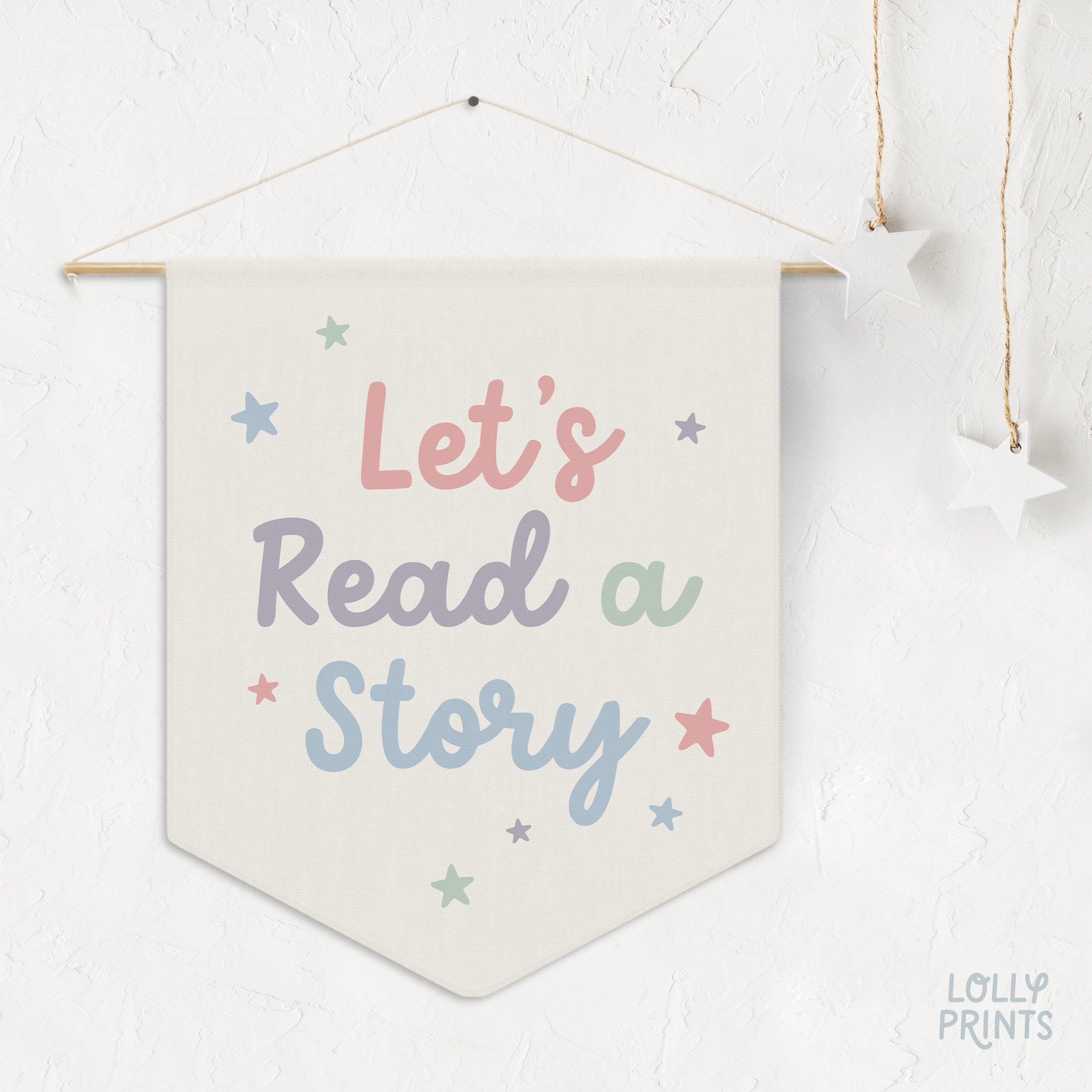 Let's Read a Story Pennant