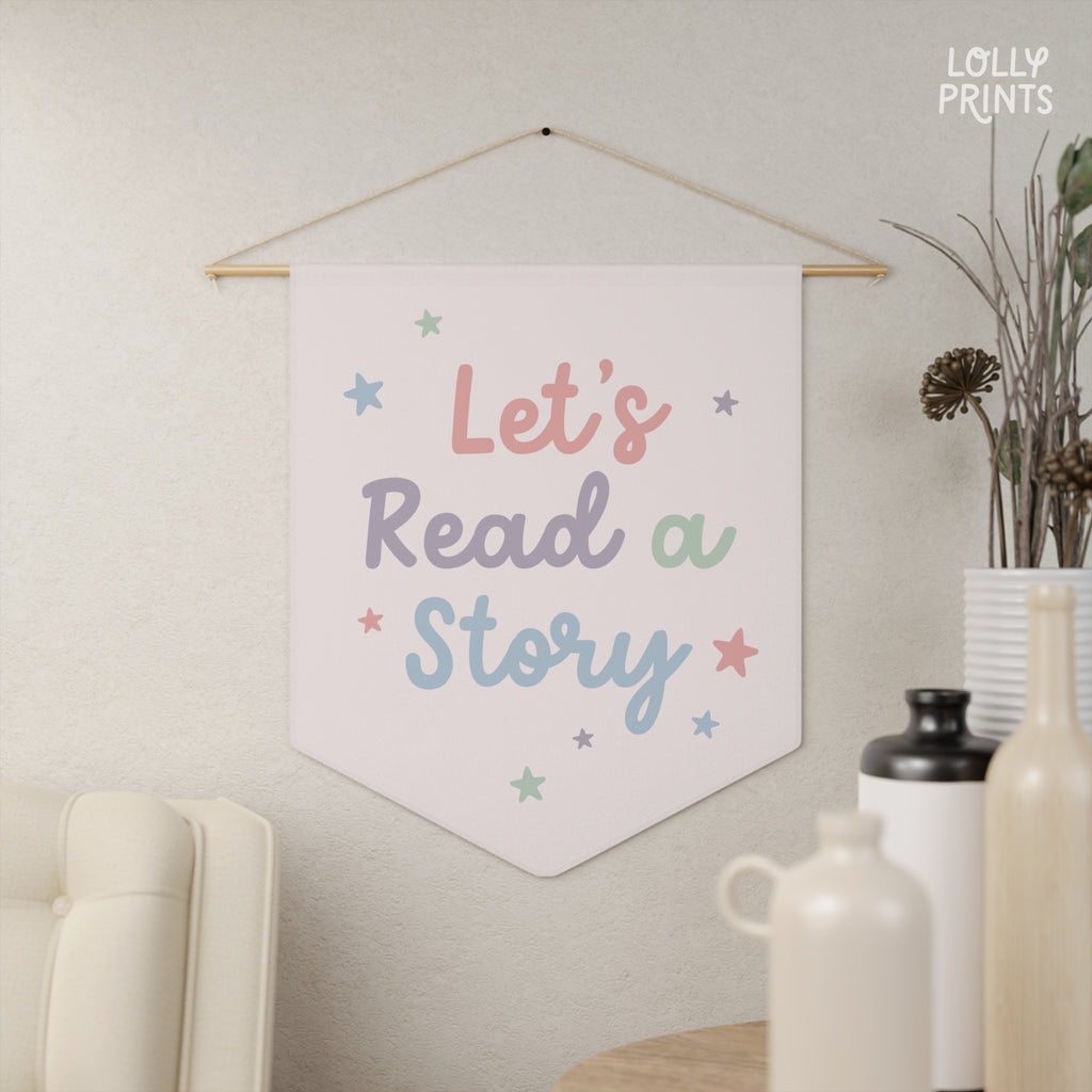 Let's Read a Story Pennant