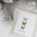 Personalized Custom Name Butterflies Print