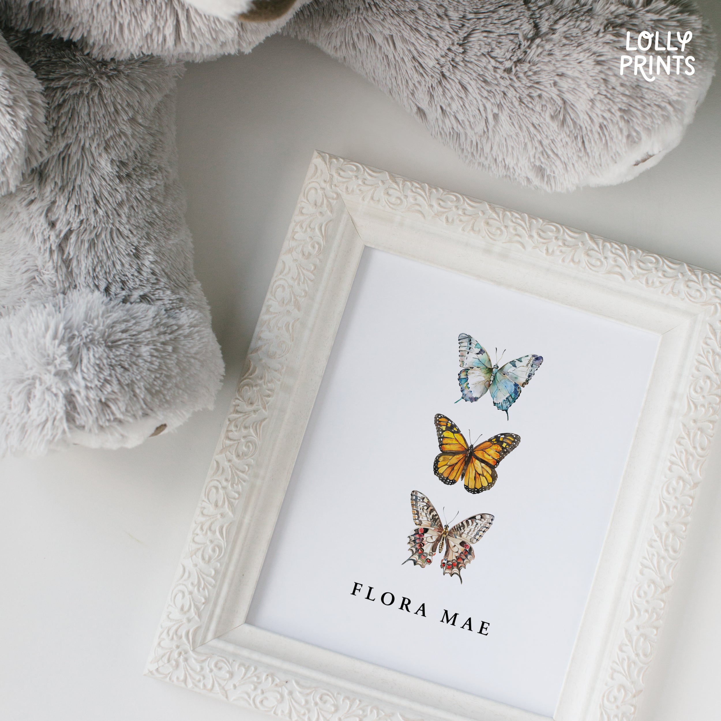 Personalized Custom Name Butterflies Print