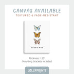 Personalized Custom Name Butterflies Print
