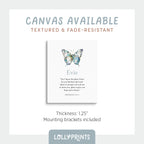 Personalized Custom Name Butterfly Scripture Print