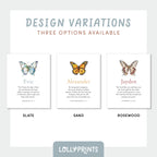 Personalized Custom Name Butterfly Scripture Print