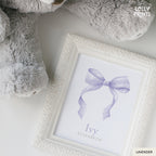 Personalized Coquette Bow Custom Name Girl Room Print