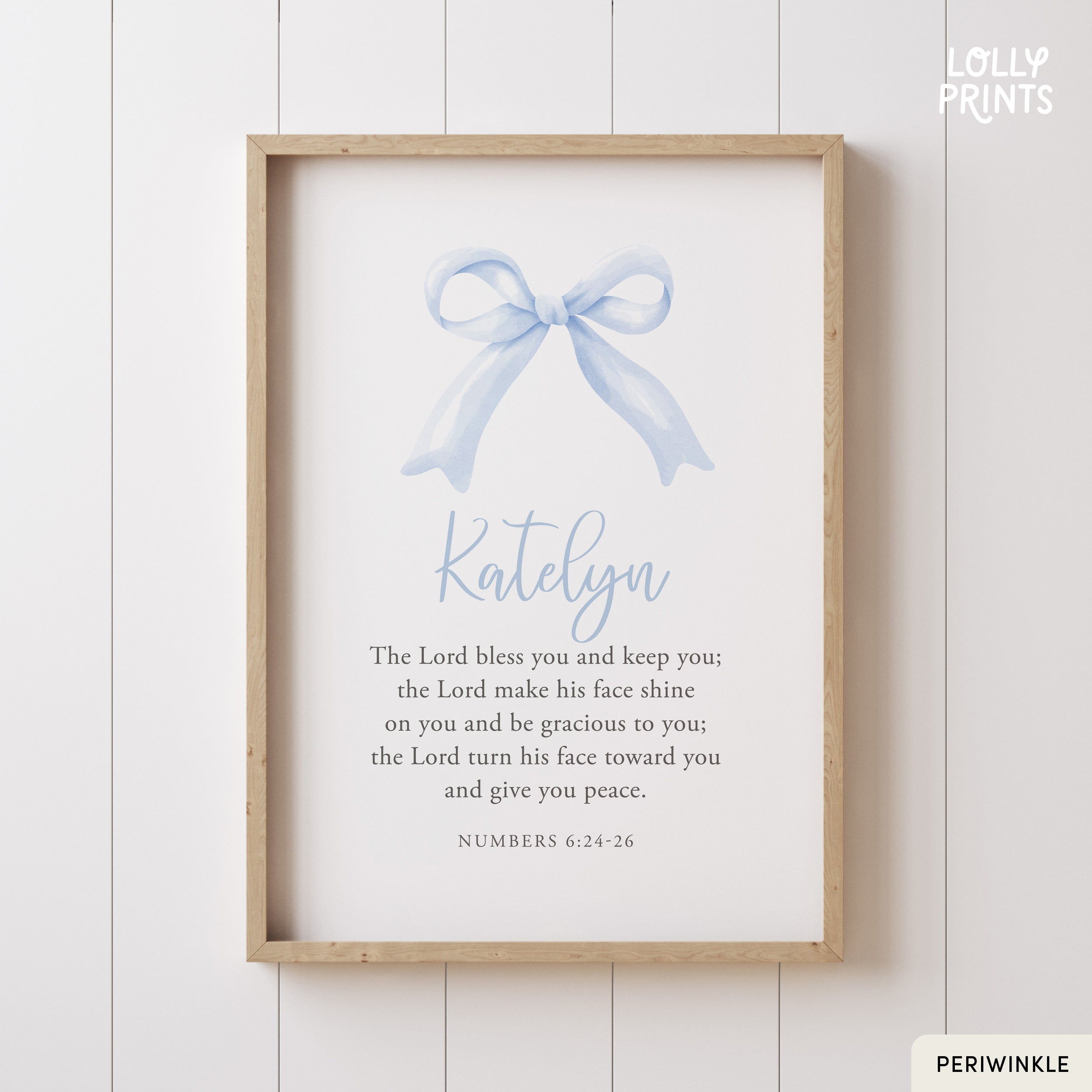 Personalized Coquette Bow Custom Name Scripture Print