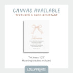 Personalized Coquette Bow Custom Name Scripture Print
