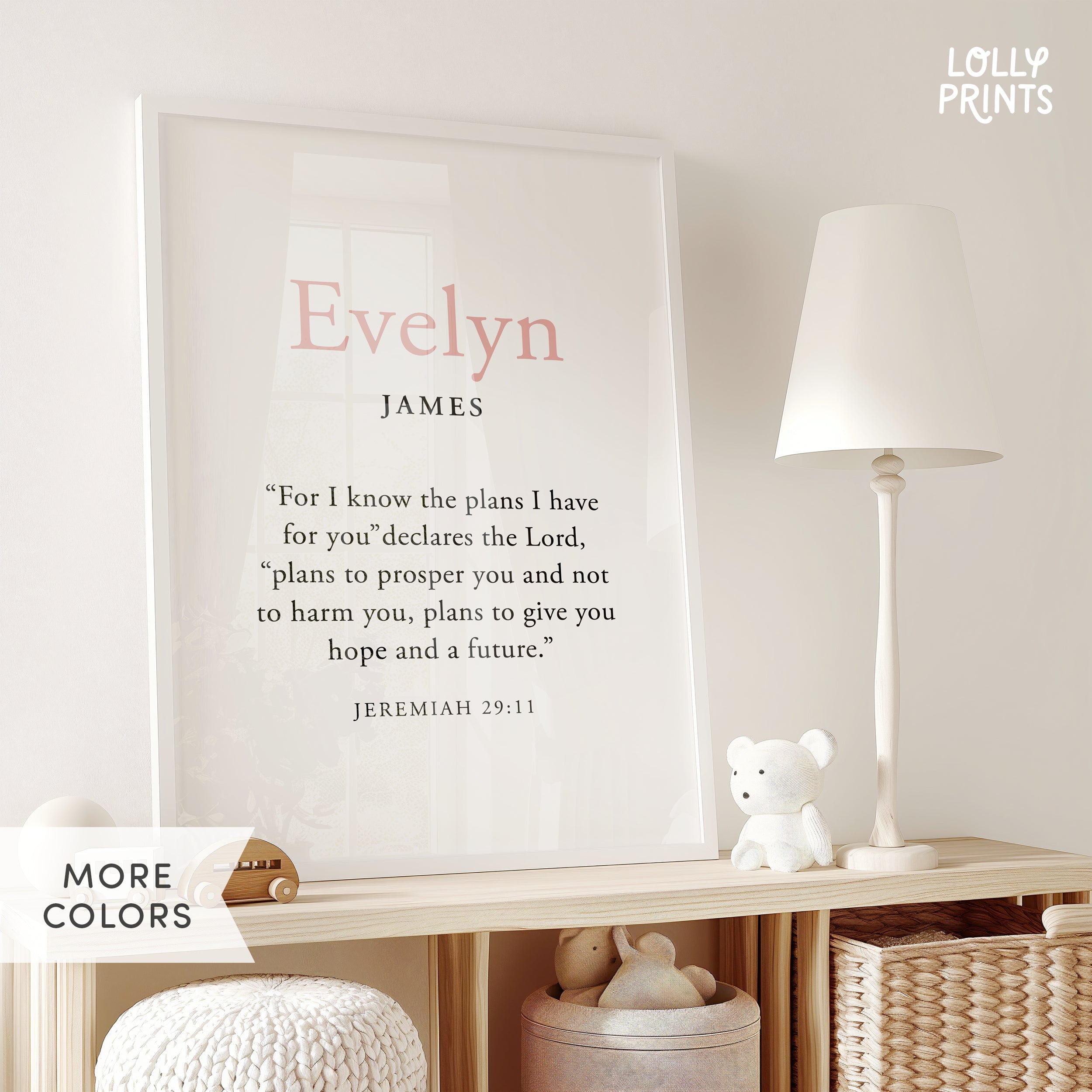 Personalized Custom Name Bible Verse Wall Art