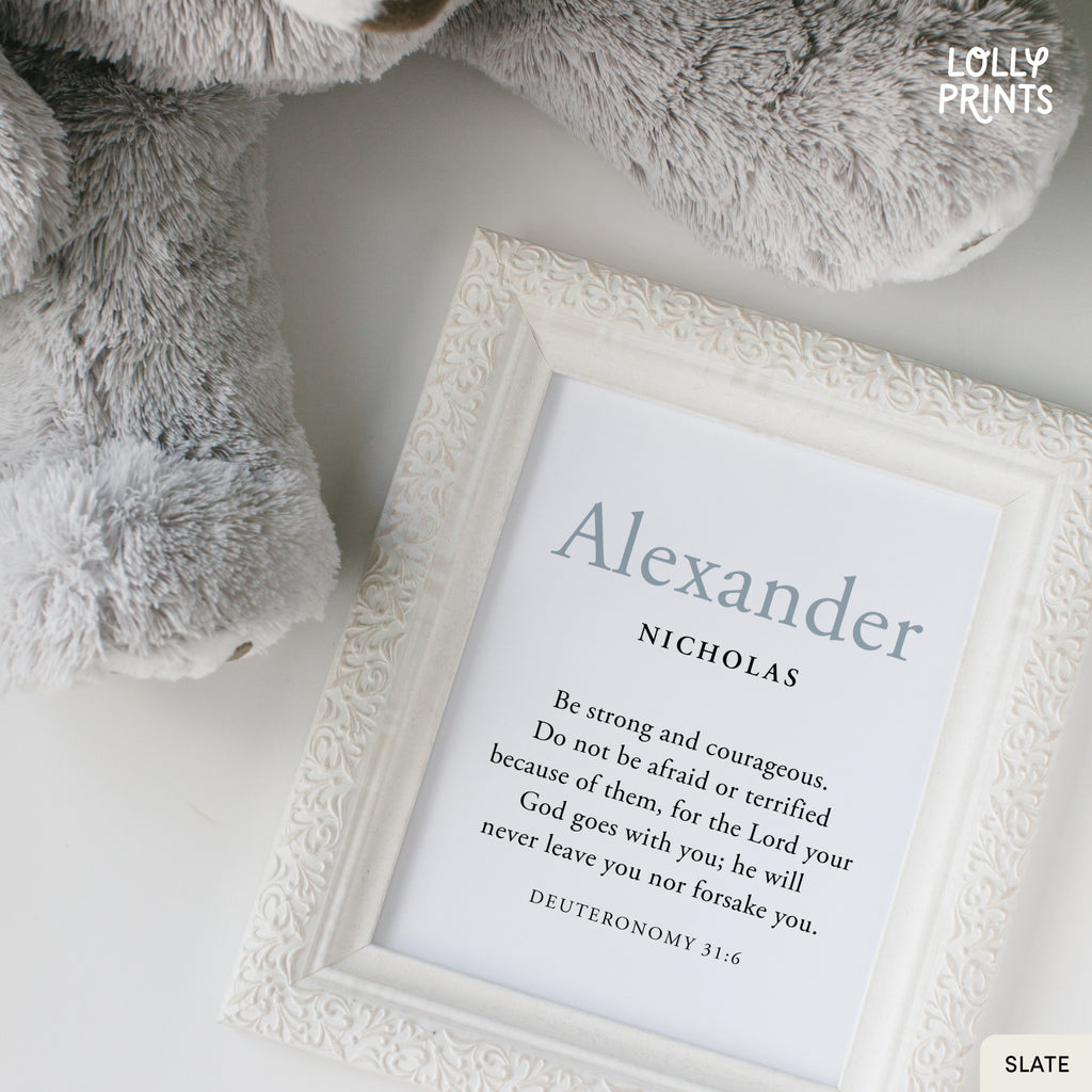 Personalized Custom Name Bible Verse Wall Art