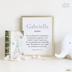 Personalized Custom Name Bible Verse Wall Art