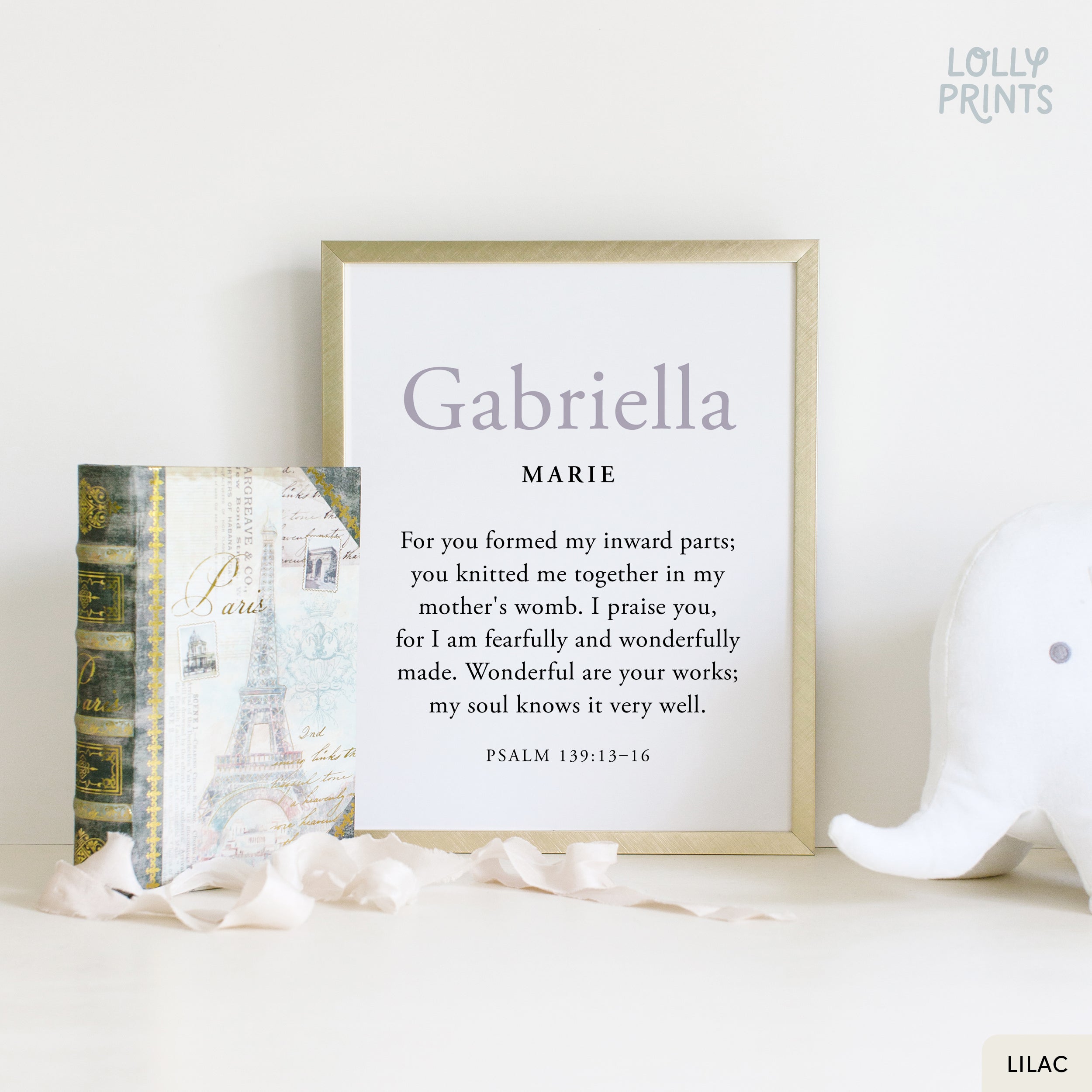 Personalized Custom Name Bible Verse Wall Art