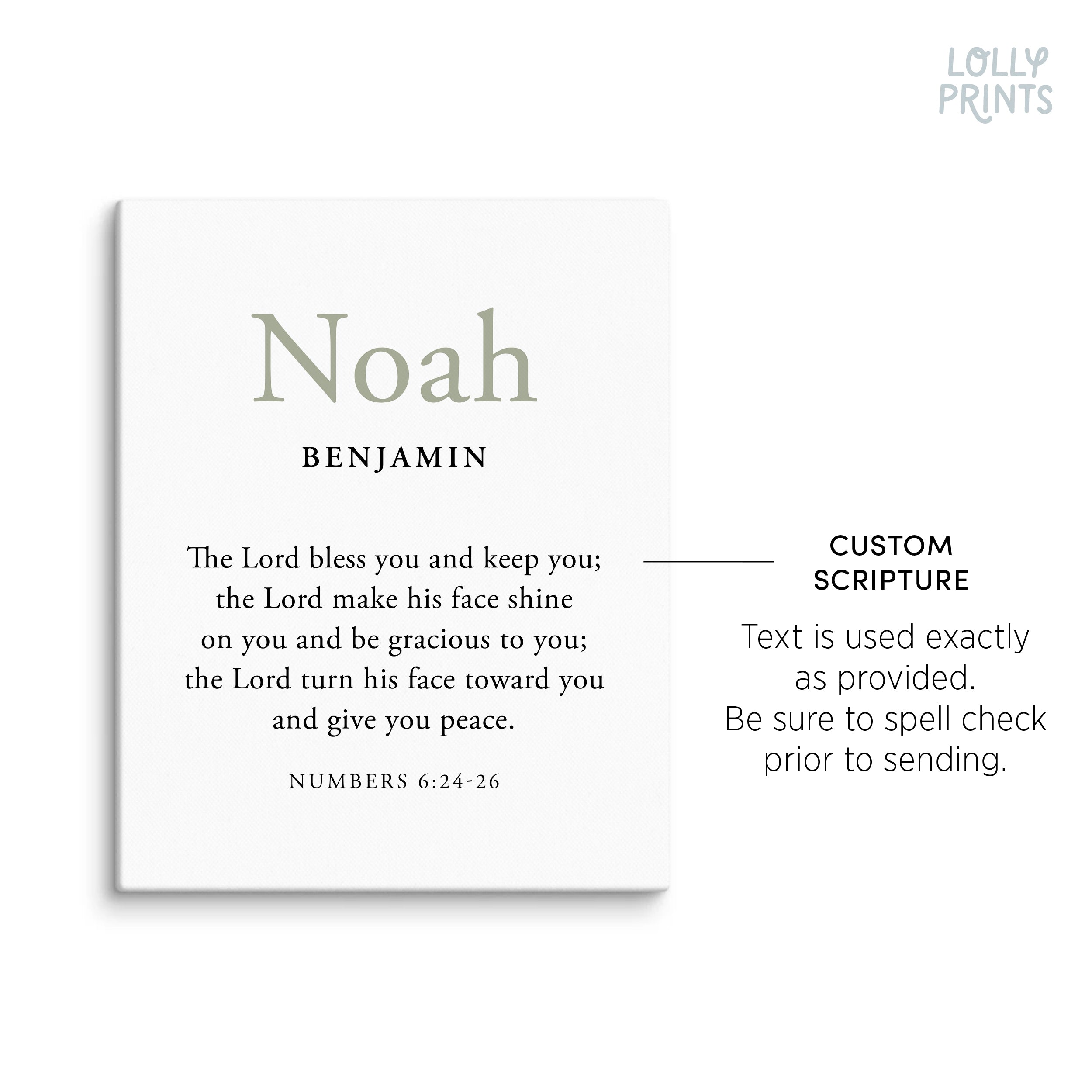 Personalized Custom Name Bible Verse Wall Art