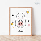 Personalized Halloween Cute Ghost Print