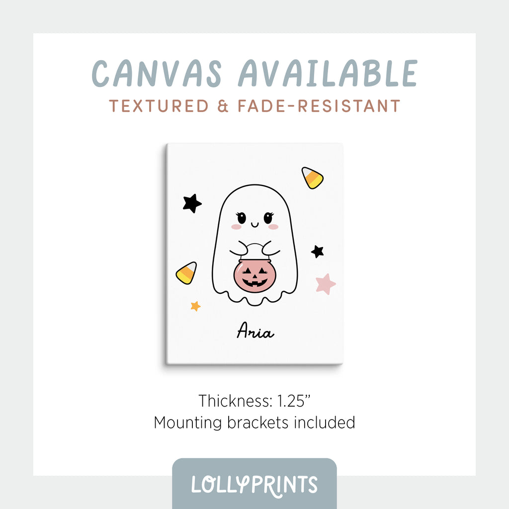 Personalized Halloween Cute Ghost Print