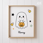 Personalized Halloween Cute Ghost Print