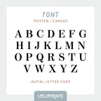 Personalized Initial Name Stripes Nursery Print