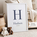 Personalized Initial Name Minimalist Nursery Print