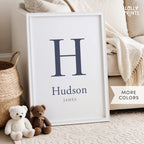 Personalized Initial Name Minimalist Nursery Print