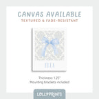 Personalized Coquette Bow Pattern Custom Name Print