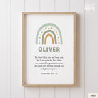 Personalized Rainbow Custom Name Scripture Print