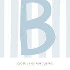 Personalized Initial Name Stripes Whimsical Nursery Print