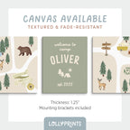 Personalized Custom Baby Name Camp Decor Wall Art Set of 3